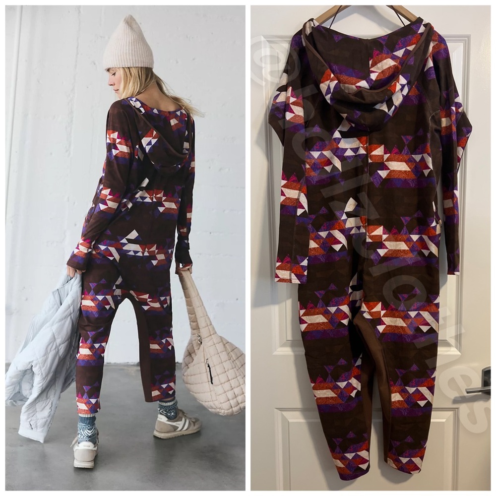 Hot Shot Long Sleeve Printed Onesie Geometric Print S - Picture 7 of 8